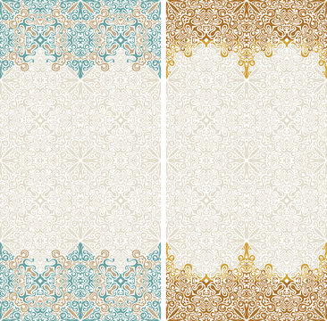Seamless border vector ornate in Eastern style. Islam pattern