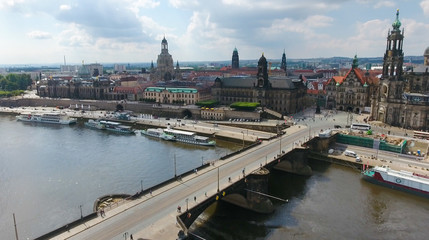 Fototapeta na wymiar Dresden Altstadt aerial view