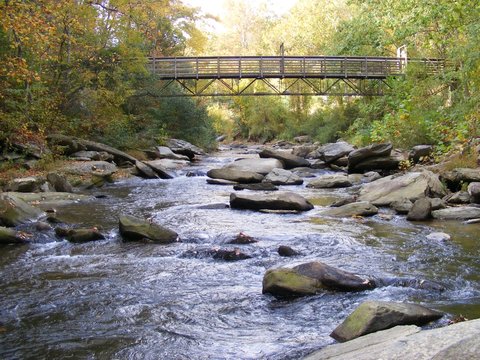 river with bridge