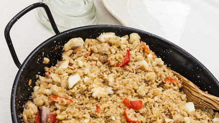 Veggie breadcrumbs, traditional Spanish Migas, Tapas