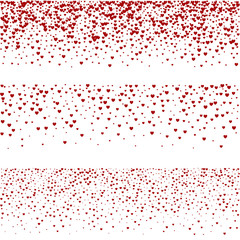 Abstract dotted stripes. Halftone effect pattern. Halftone surface with red hearts