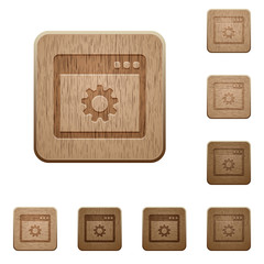 Application settings wooden buttons