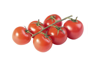 cherry tomatoes on a white background. healthy eating vegetarianism
