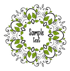 Vector leaves decoration