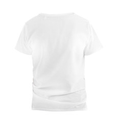 Fototapeta premium Back view of t-shirt on white background
