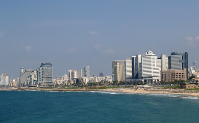 Fototapeta na wymiar TEL AVIV, ISRAEL. View of the Mediterranean S