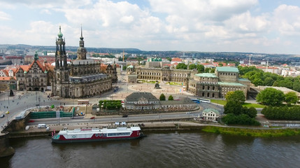 Dresden Altstadt aerial view
