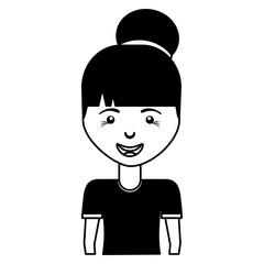 young woman casual style vector illustration design