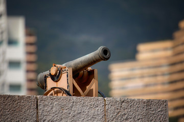 Cannon near Royal Palace, official residence of the Prince of Mo
