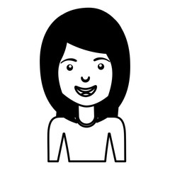 young woman casual style vector illustration design