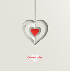 Valentines Day abstract background with heart symbol. Vector illustration