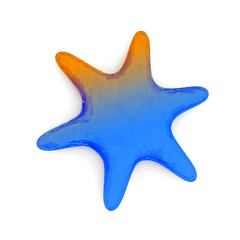 two colored splash - computer generated illustration 