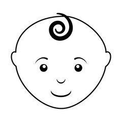 cute baby character icon vector illustration design