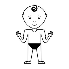 cute baby character icon vector illustration design