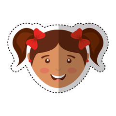 cute girl character icon vector illustration design