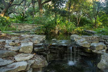 Naklejka na ściany i meble Upper pond at Zilker Gardens, Austin, TX
