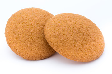 Cookies nuts on the  isolated on white background.