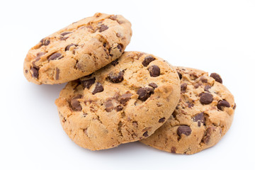 Cookies nuts on the  isolated on white background.