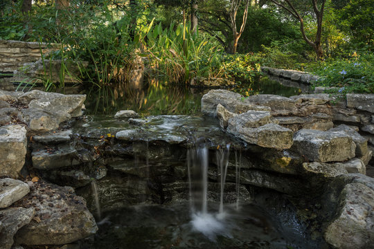 Upper pond at Zilker Gardens, Austin, TX