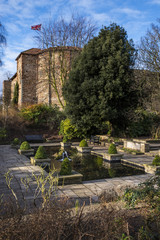 Colchester Castle and Pond