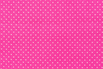 Tile pink cute pattern with white dots.