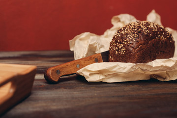 flour product, bread,  tray