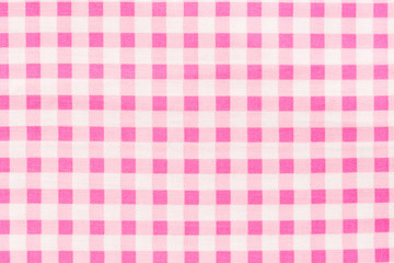 Pink and white checkered fabric.