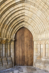 Fototapeta na wymiar Detail of an ancient old wood door