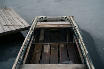 wooden boat, water