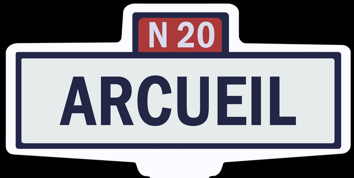 ARCUEIL - Ancien panneau entr&eacute;e d'agglom&eacute;ration