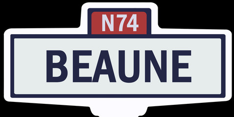 BEAUNE - Ancien panneau entrée d'agglomération