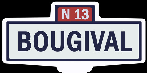 BOUGIVAL - Ancien panneau entrée d'agglomération