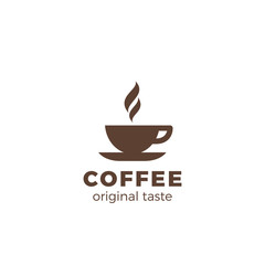 Coffee cup Logo design vector. Hot Drinks Tea Coffee shop icon