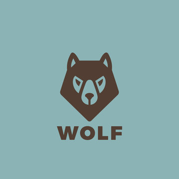 Wolf head Logo design. Vintage Dog animal element badges posters