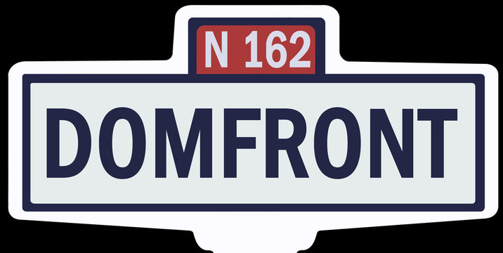 DOMFRONT - Ancien panneau entrée d'agglomération