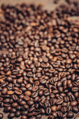 spilled coffee beans