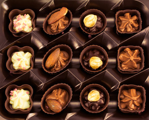 background chocolate confetti Assorted