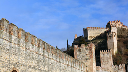 Obraz premium Soave Verona Italy Ancient Castle with medieval walls