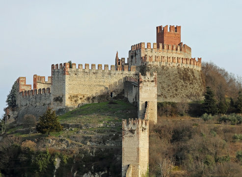 Castle Soave ancient medieval prisony in the Province of Verona