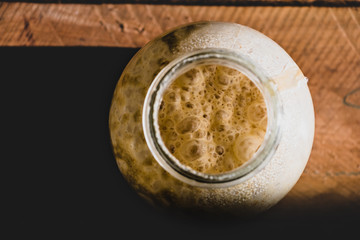 Sourdough Starter in a Mason Jar