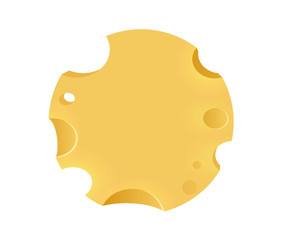 Emblem with Porous Cheese Round Form