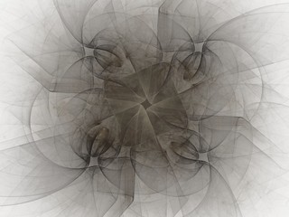 3d rendering with gray abstract fractal pattern - 133446147