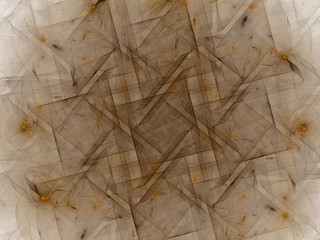 3d rendering with brown abstract fractal pattern