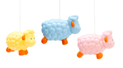 Colored sheep for newborns.