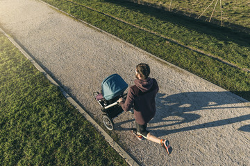 Fototapeta premium Father playing with his son in the park.