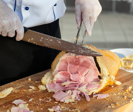 Ham in bread crust