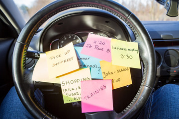 busy work do post notes list chaotic concept