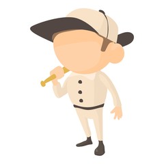 Standing player icon, cartoon style