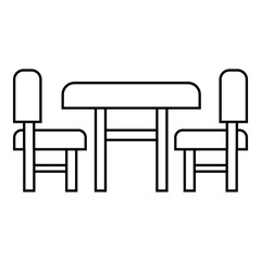 Children furniture icon, outline style