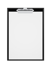 Clipboard with blank sheets